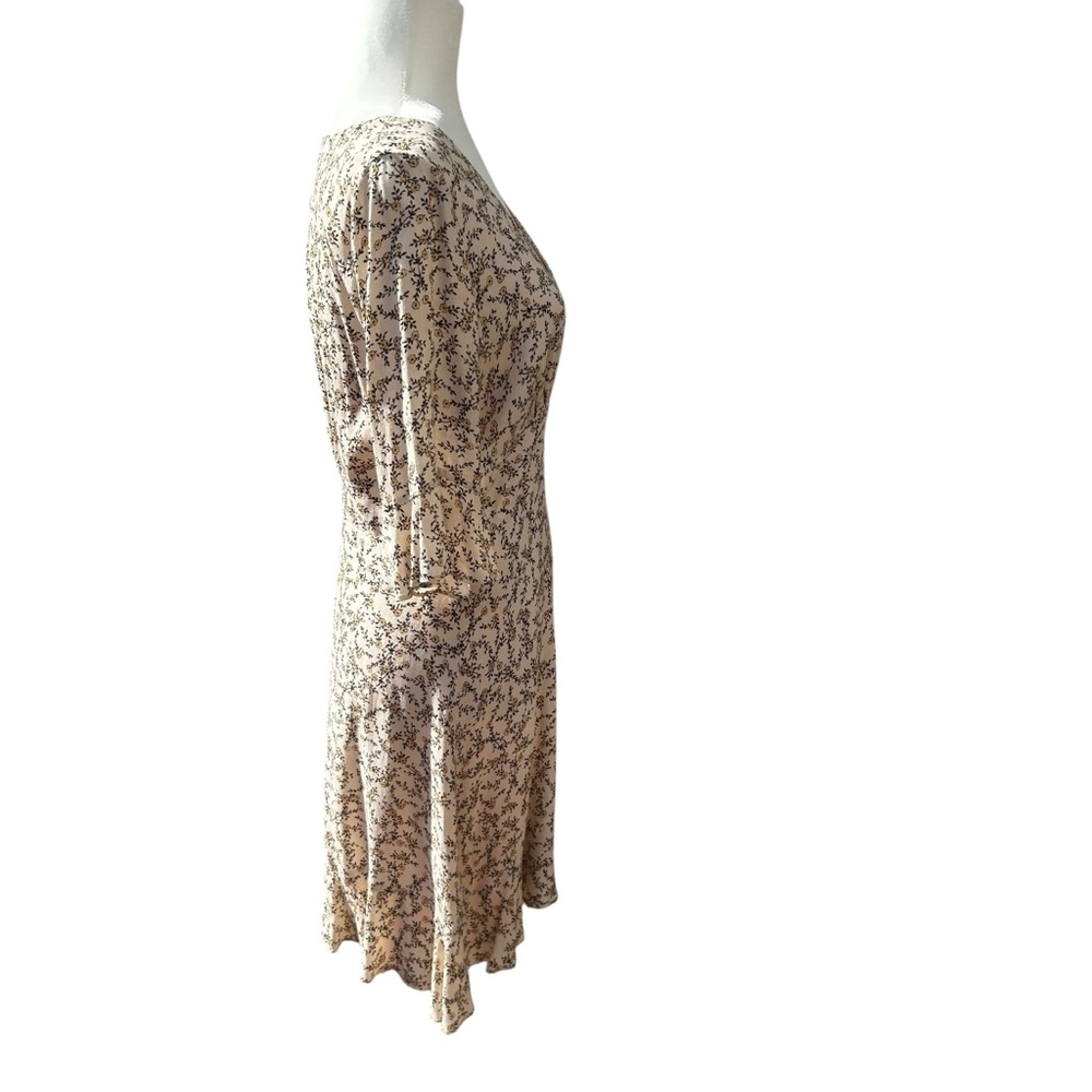 Cupcakes and cashmere dress boho tan floral spring cottagecore womens Size 8 - Picture 15 of 16